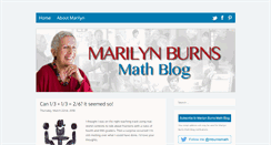 Desktop Screenshot of marilynburnsmathblog.com